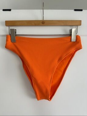 Frankie’s Jenna Ribbed High Waisted Bikini Swim Bottoms Size Large NWOT